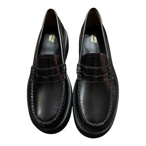 G.H. Bass Whitney Super Lug Weejuns Black Leather Penny Loafers Women’s Size 10